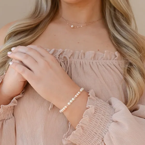 Luminous Rose - Pearl Layering Necklace