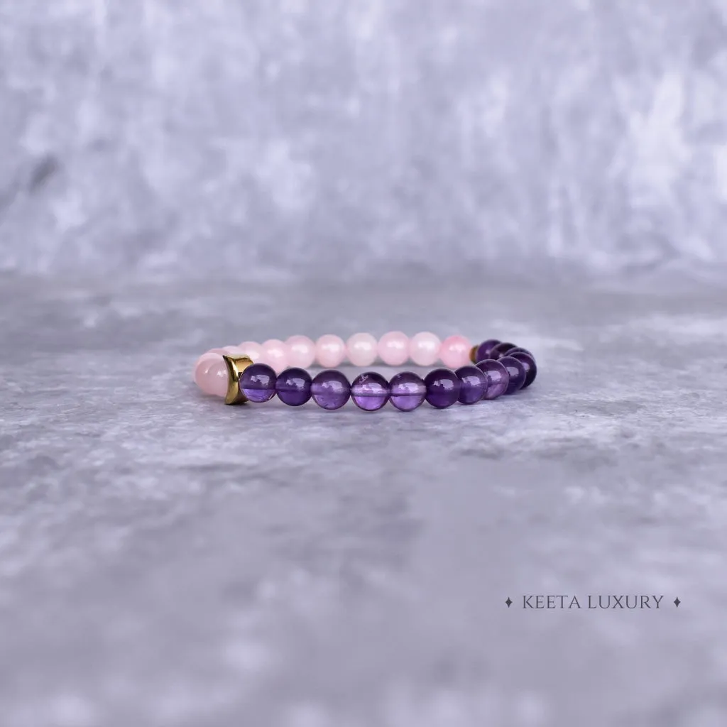 Lunar - Rose Quartz & Amethyst Bracelet