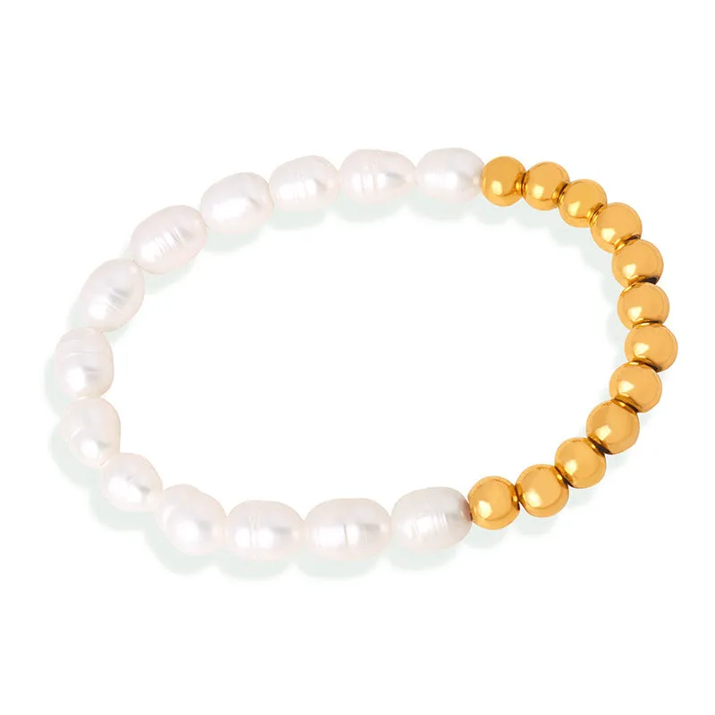 Luxurious Handcrafted Pearl and Gold Bracelet Jewelry from Planderful's Everyday Genie Collection