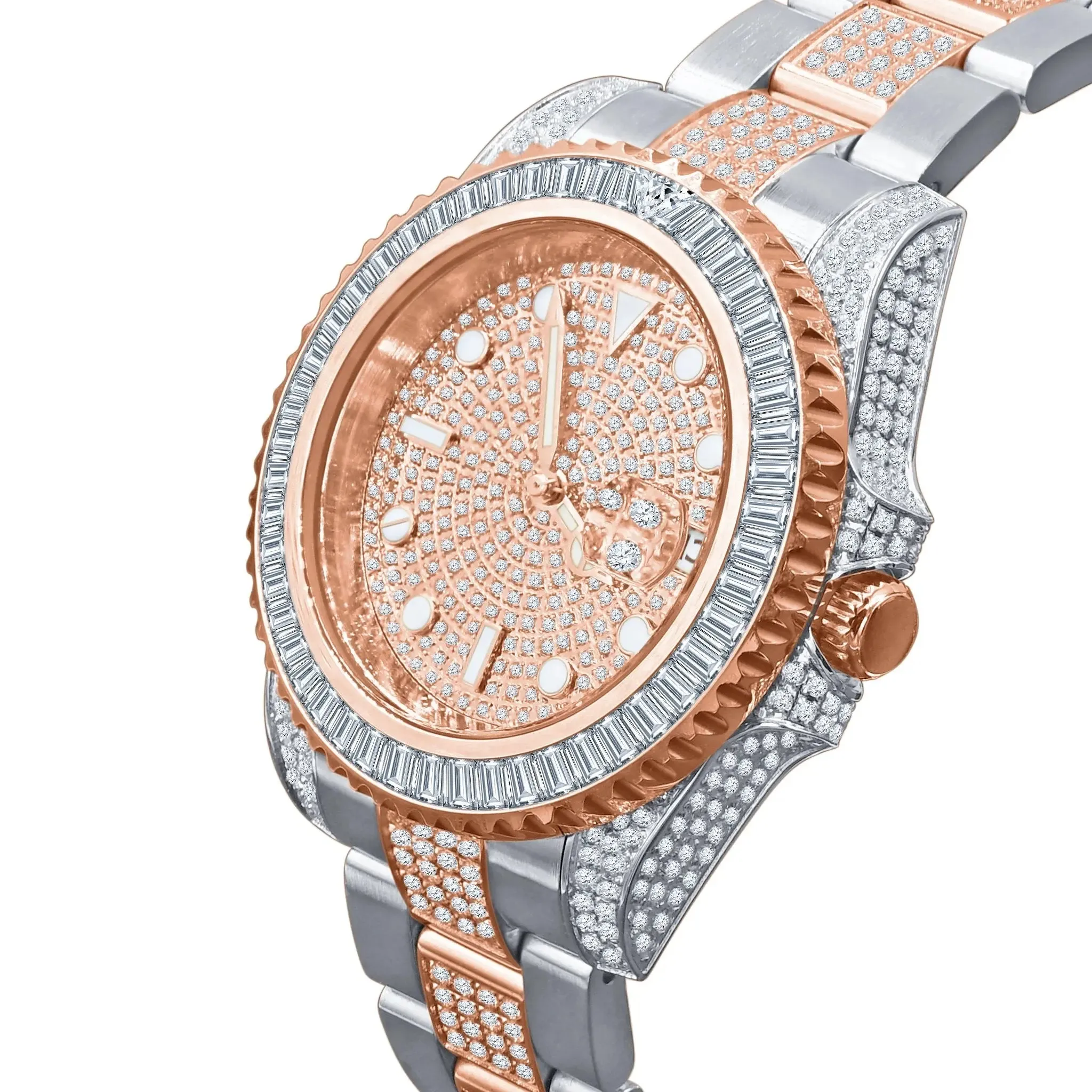 LUXURY HAZEL ZIRCON STAINLESS STEEL WATCH