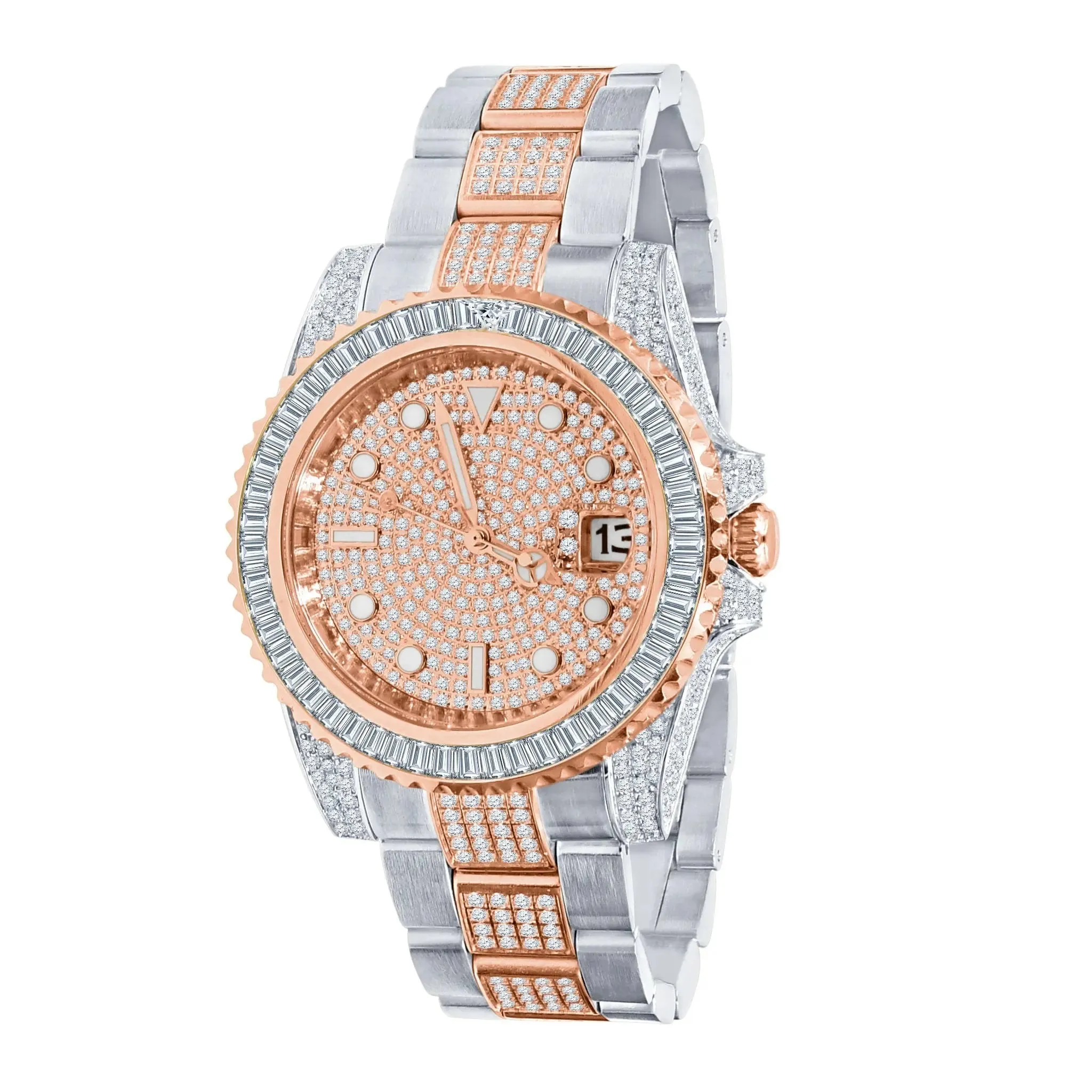 LUXURY HAZEL ZIRCON STAINLESS STEEL WATCH