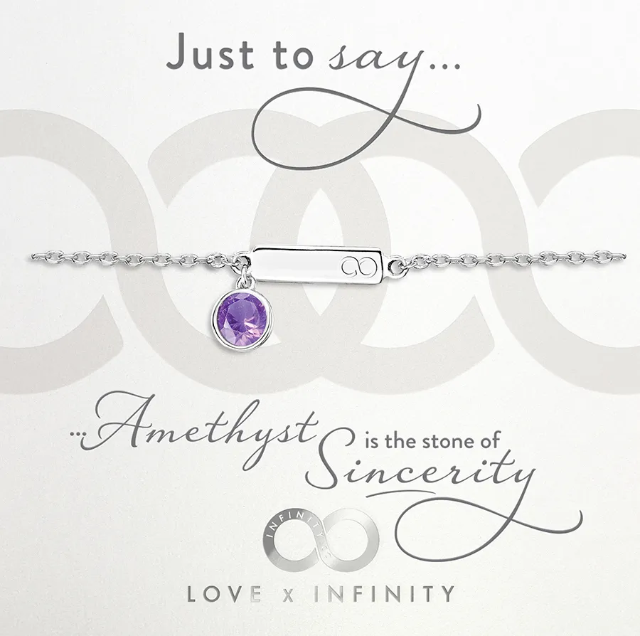 LXI Birthstone Bracelet Amethyst/February