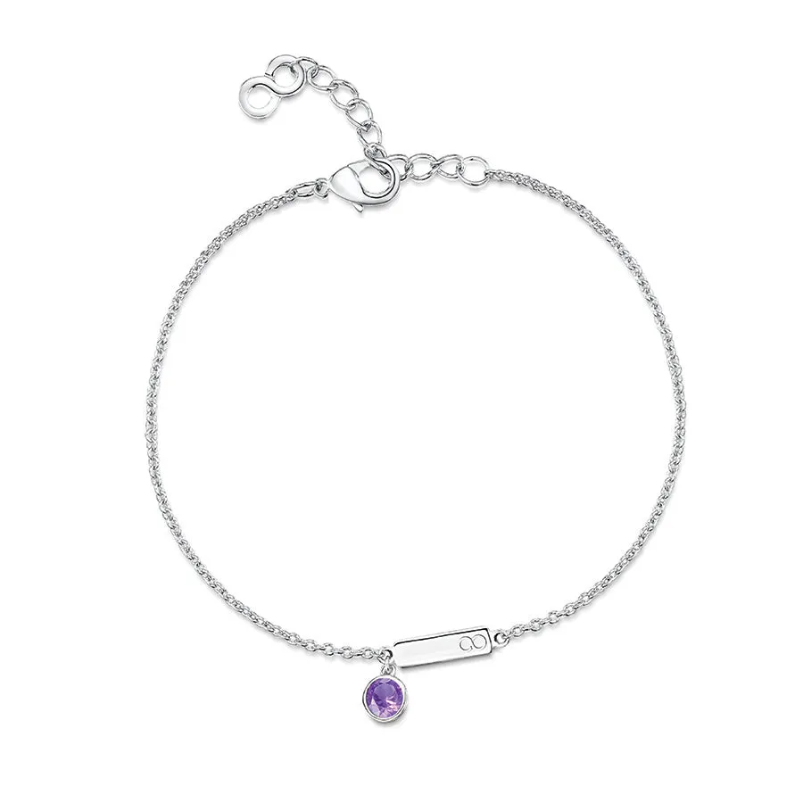 LXI Birthstone Bracelet Amethyst/February