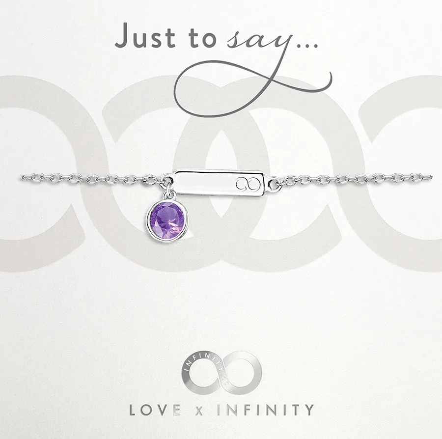 LXI Birthstone Bracelet Amethyst/February