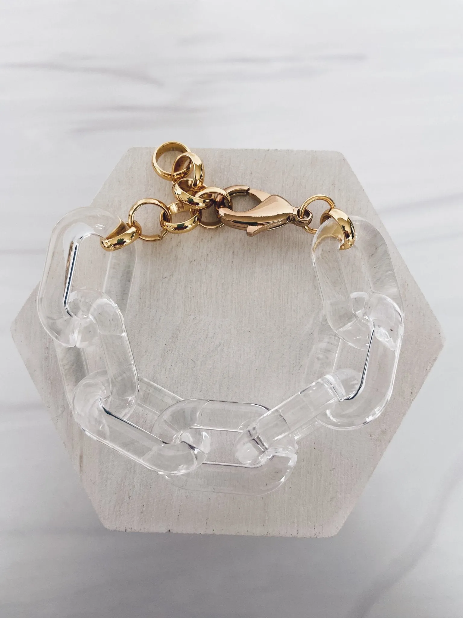 Mac and Ry - Chunky California Chain Bracelet in Clear