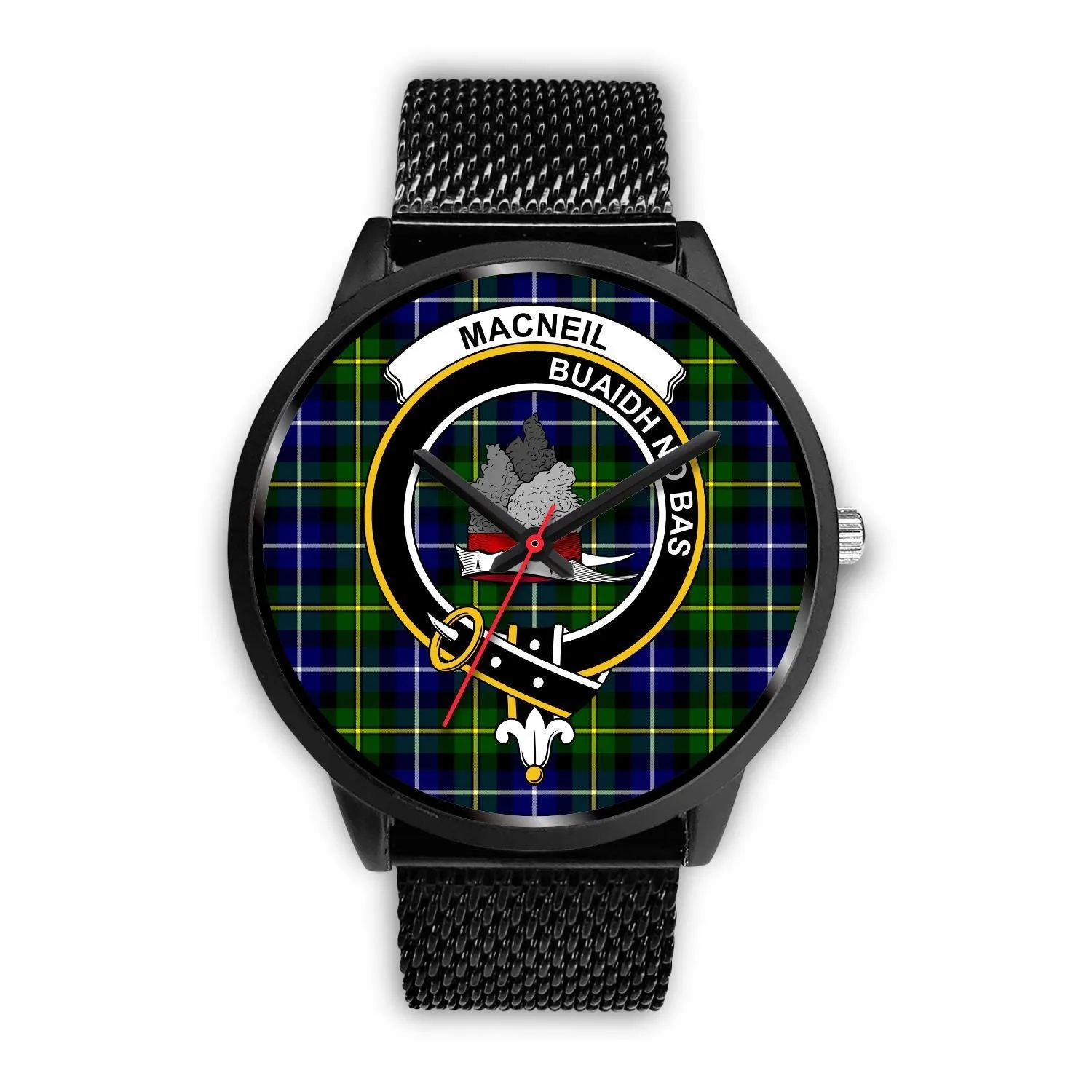 MacNeil Of Barra Clan Badge Tartan Black Watch