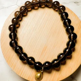 Mala: Smoky Quartz Beaded Mala Bracelet