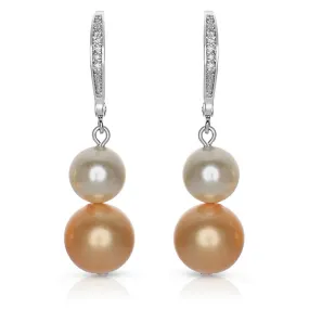 Marguerite Pearl And Cubic Zirconia Drop Earrings