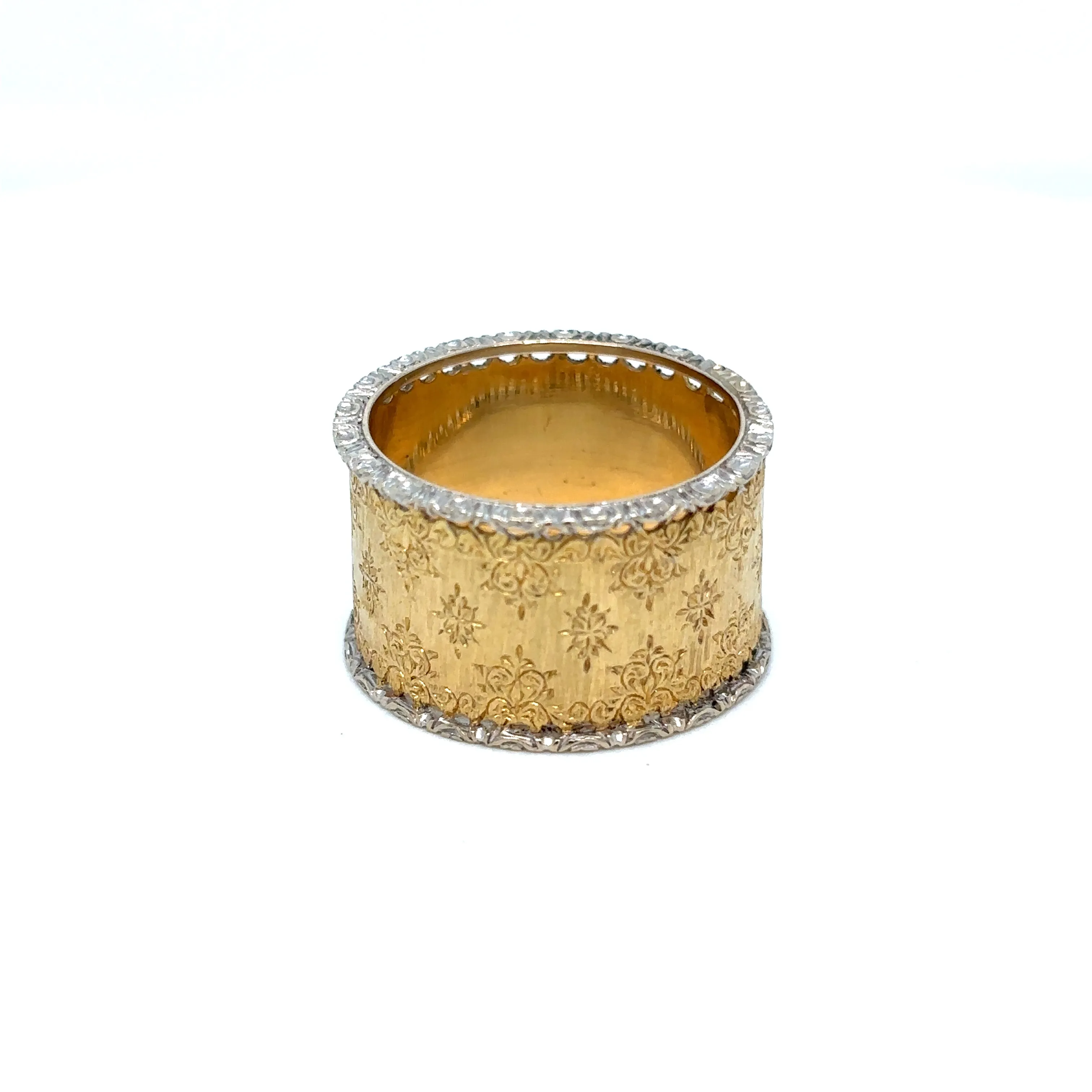 Mario Buccellati Engraved Gold Band Ring ca 1960s