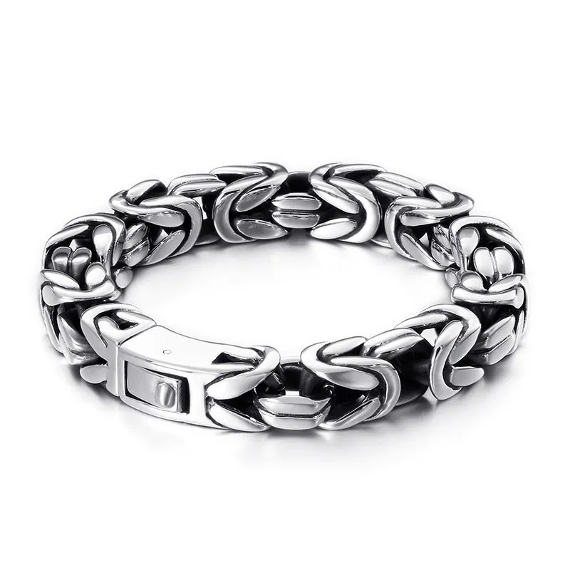 Men's Creative Woven Titanium Steel Bracelet & Domineering Necklace - Planderful Everyday Genie Collection