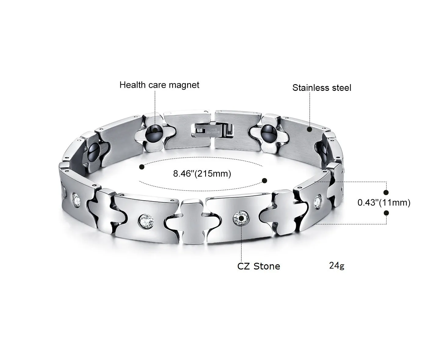 Men's Fashion Cross Magnetic Bracelet