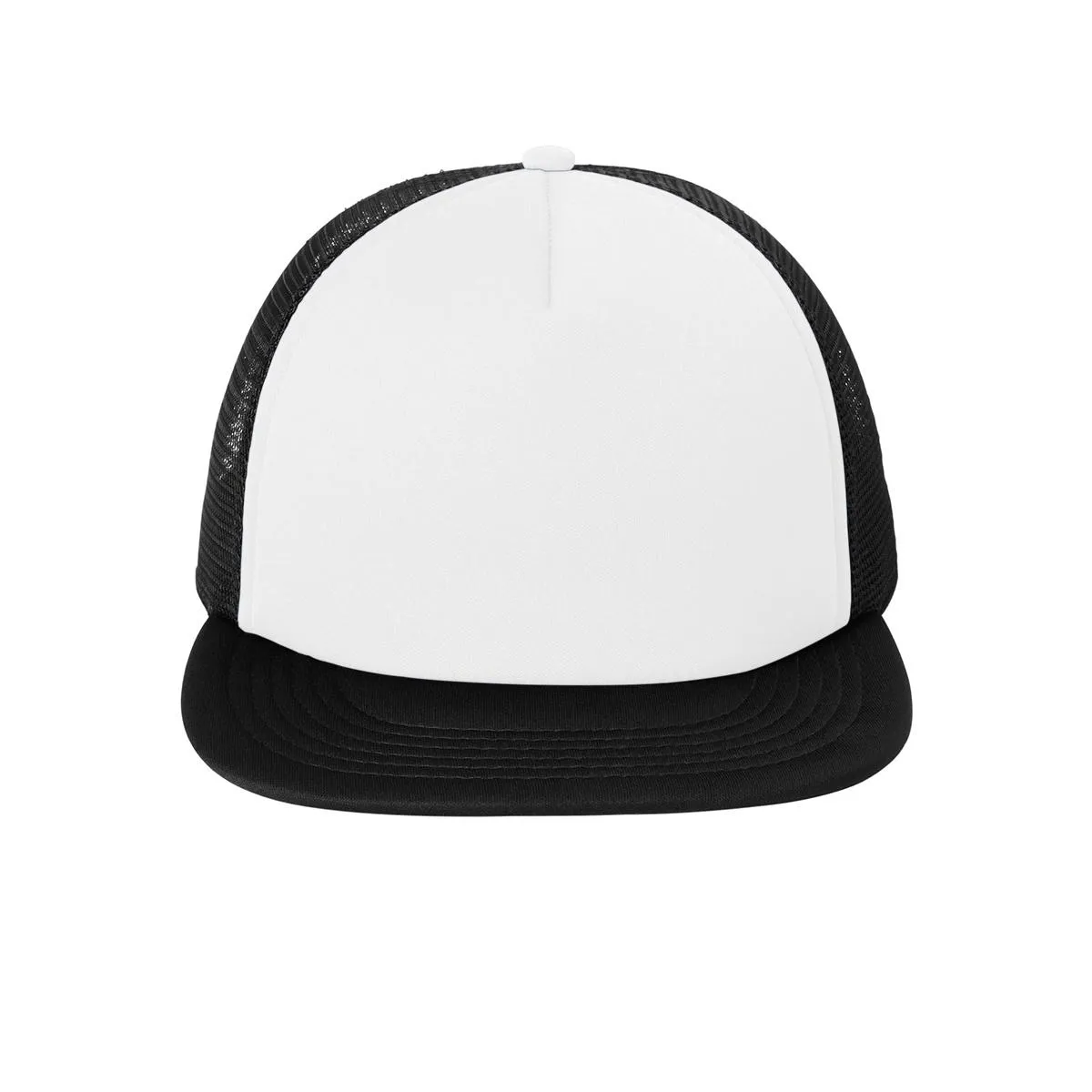 Men's Flat Bill Plastic Snapback Polyester Foam Trucker Cap