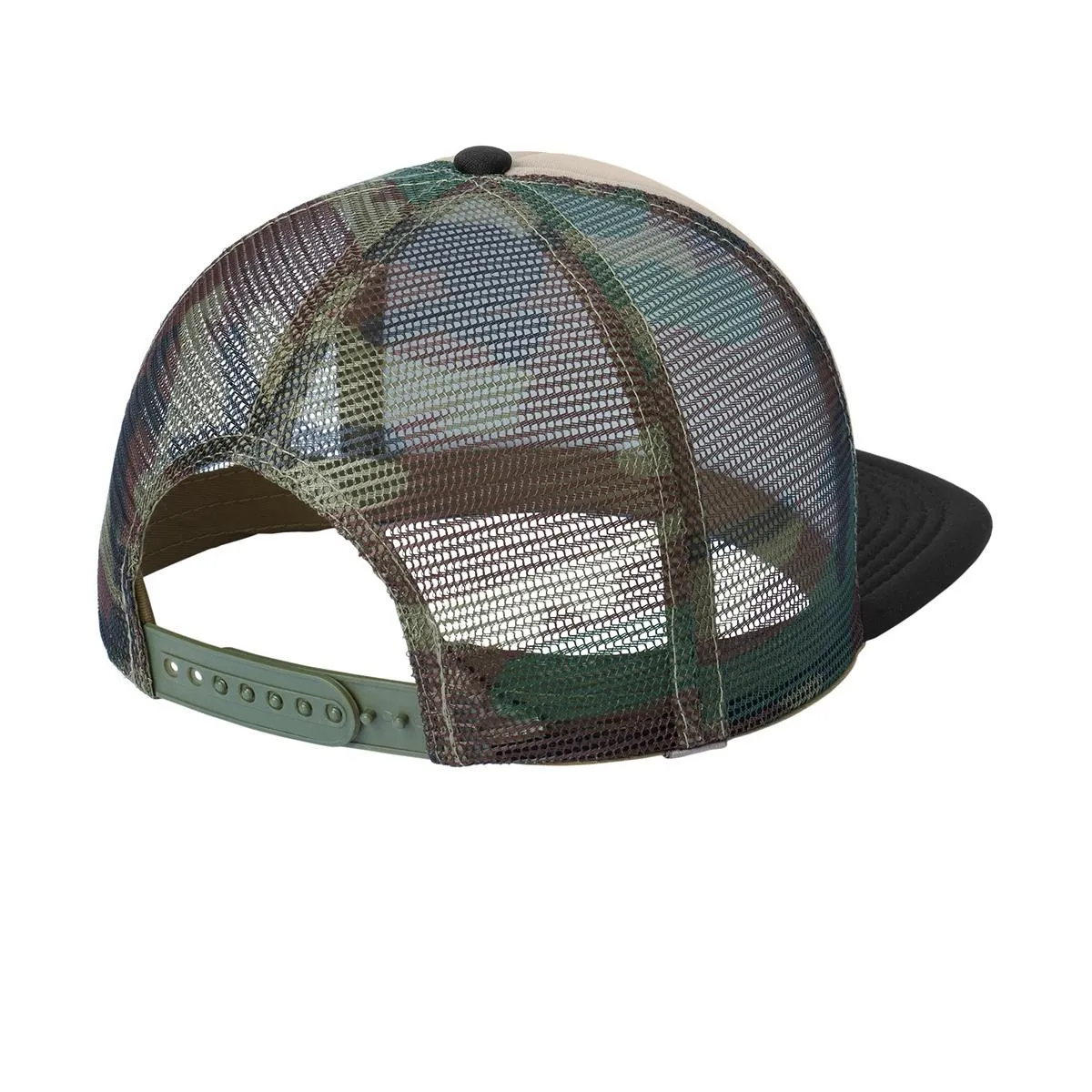 Men's Flat Bill Plastic Snapback Polyester Foam Trucker Cap