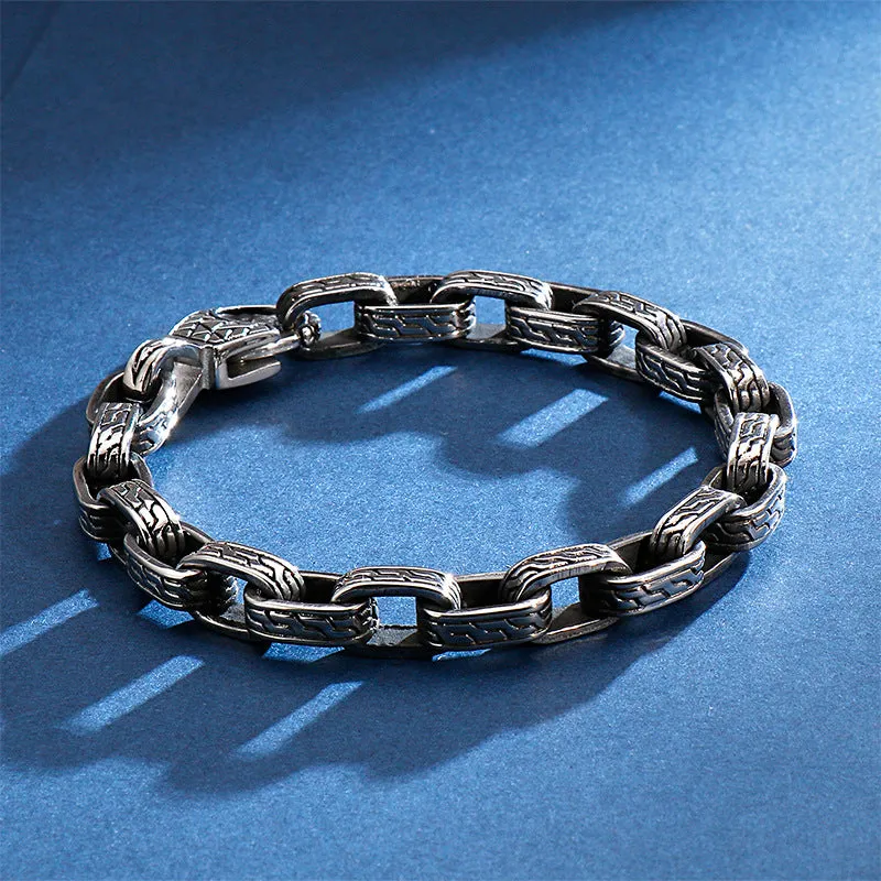 Men's Punk Skull Bracelet in Stainless Steel - Creative Locomotive Ghost Head Design, Titanium Steel Jewelry for Wholesale