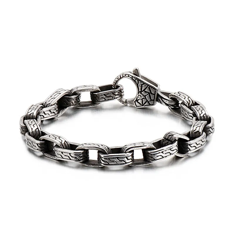 Men's Punk Skull Bracelet in Stainless Steel - Creative Locomotive Ghost Head Design, Titanium Steel Jewelry for Wholesale