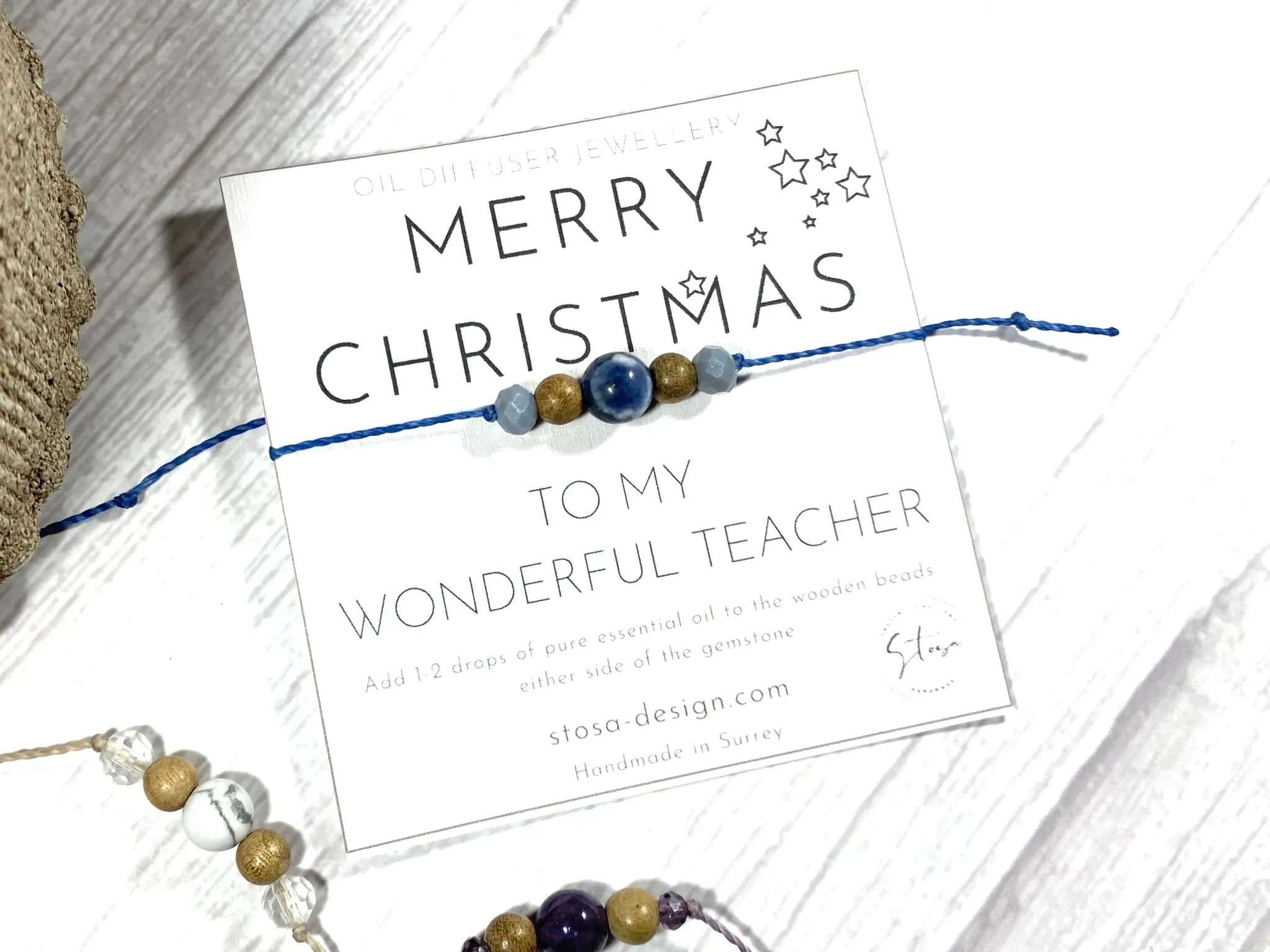 Merry Christmas Teacher Crystal Gift Card