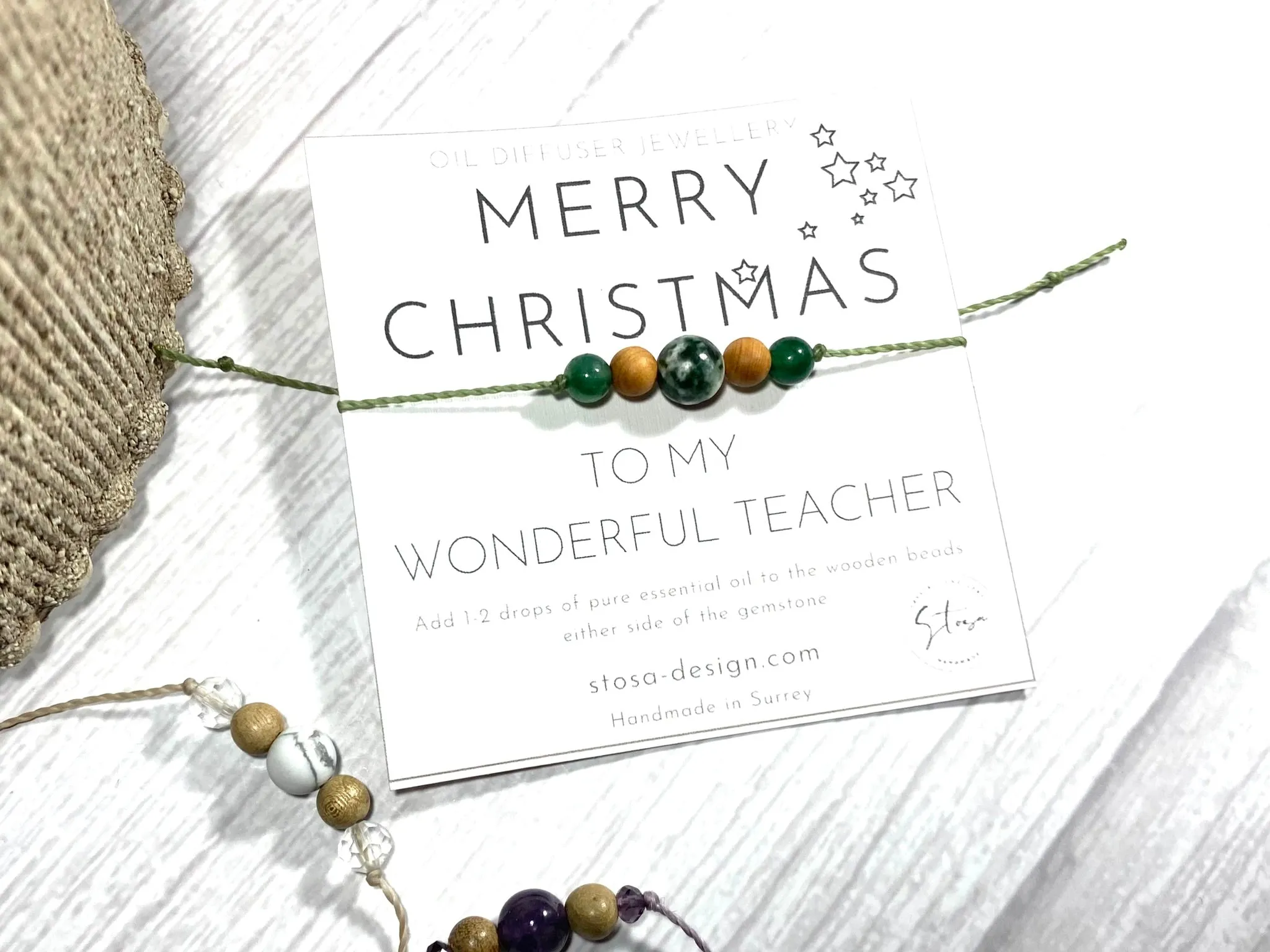 Merry Christmas Teacher Crystal Gift Card