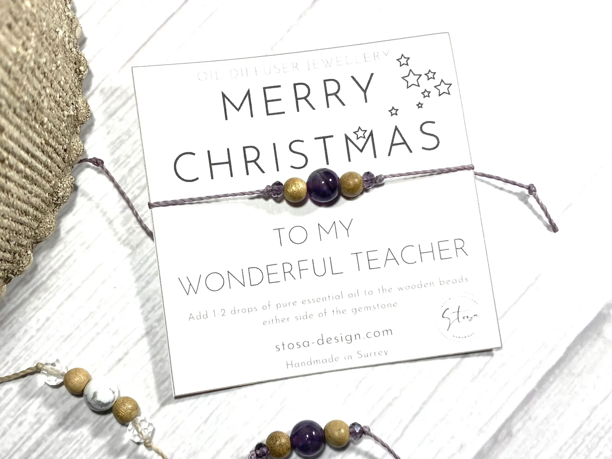 Merry Christmas Teacher Crystal Gift Card