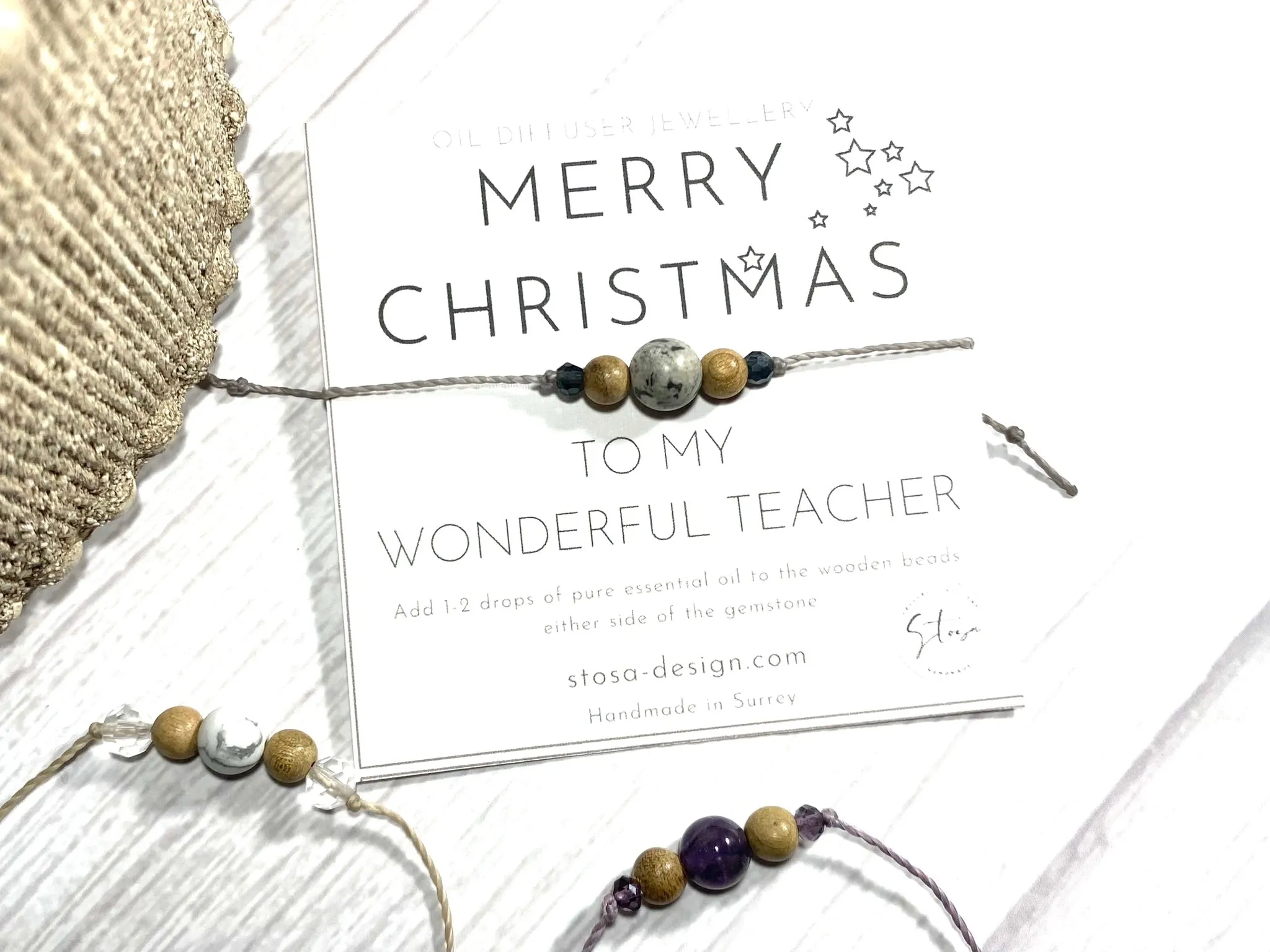 Merry Christmas Teacher Crystal Gift Card