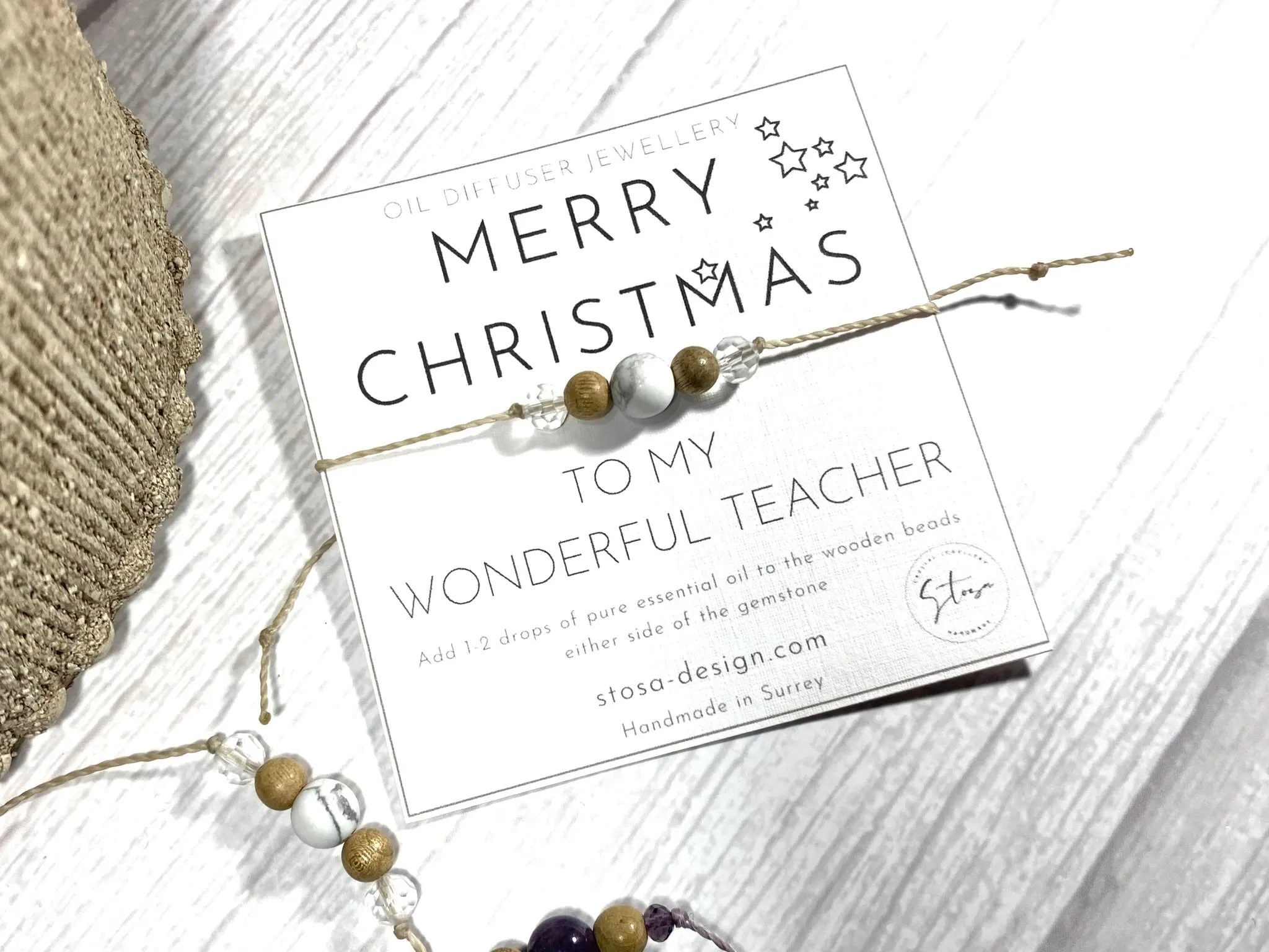 Merry Christmas Teacher Crystal Gift Card