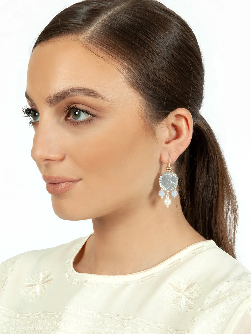 Mid Coin 3-Drop Earrings