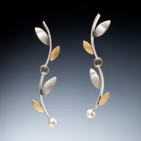 Mixed Metal Branch Earrings