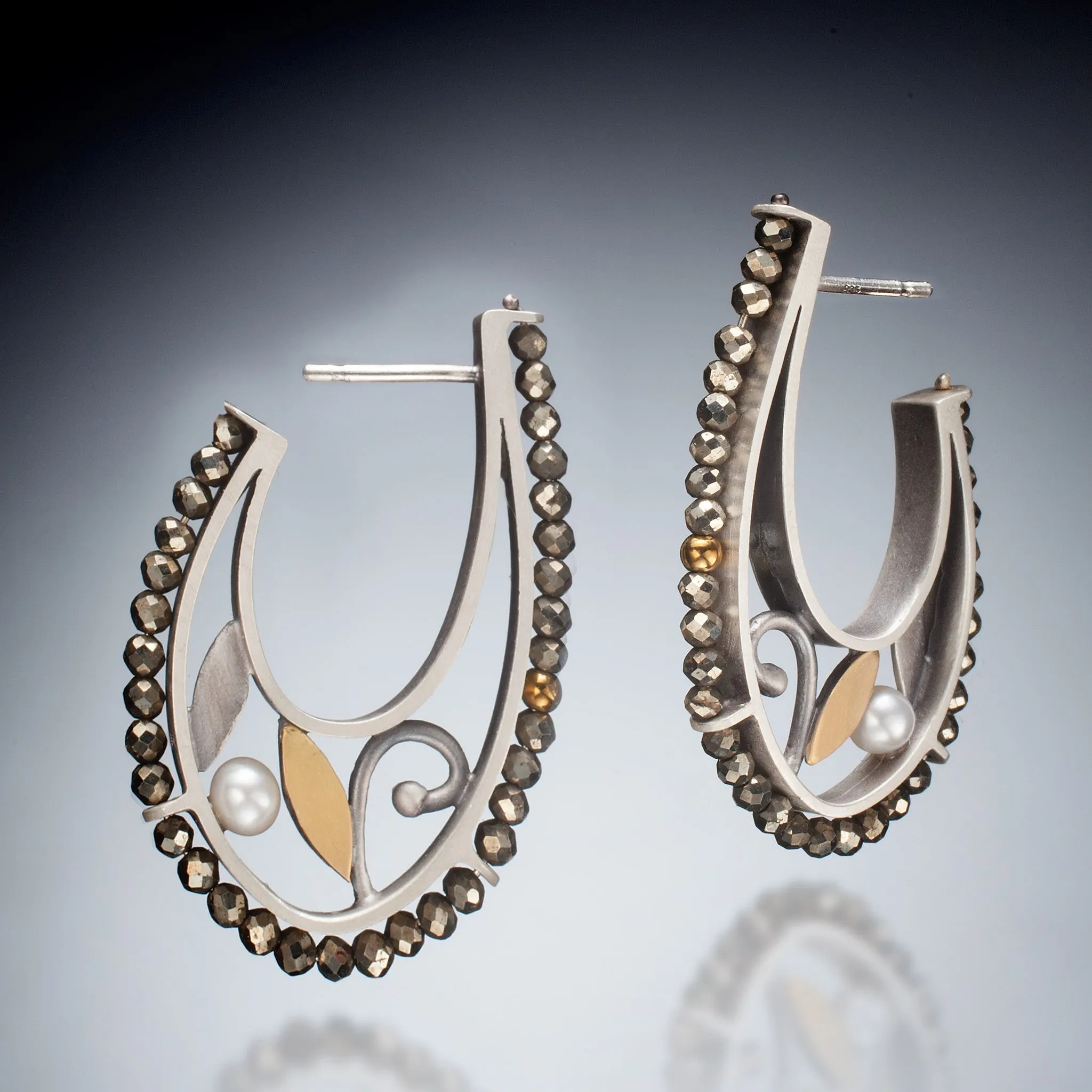 Mixed Metal Hoop Earrings