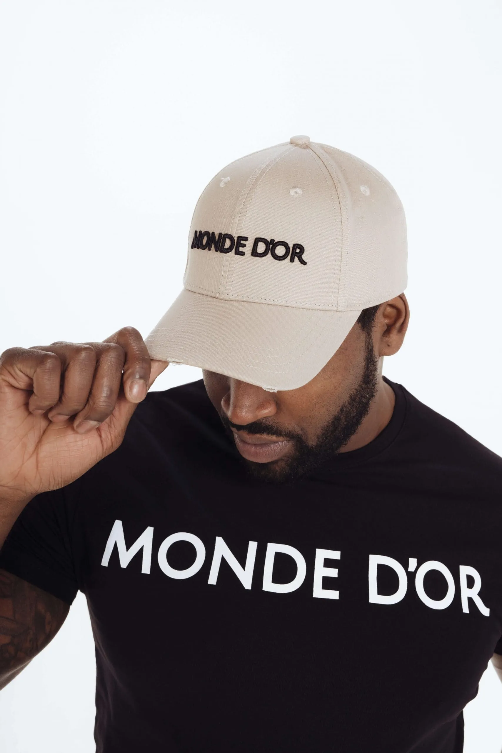 Monde D'or Unisex Beige Baseball Cap