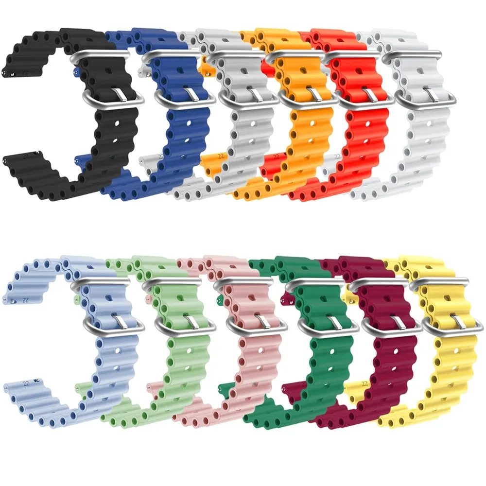 MVMT Chrono 40mm, Element & Powerlane compatible Silicone Ocean Bands Watch Straps