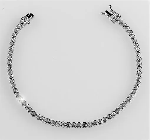 Nelly Round Bezel Tennis Bracelet - 7in | 5ct