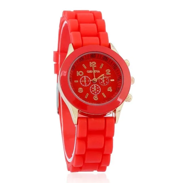 NEW High Quality MINI Women Geneva Watch Casual Silicone wristwatch woman casual dress watch New Fashion Girl