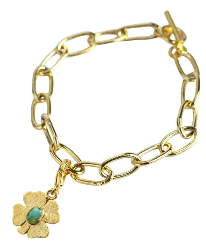 Nicoletta Basic Chain Collection Colombian Raw Emerald & 24k Gold Plated Chain