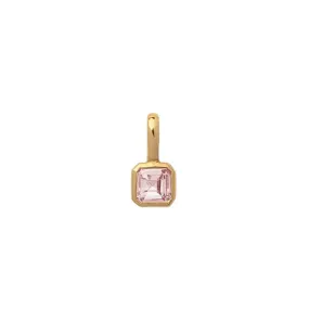 October Tourmaline Square Charm