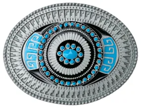 Oval Western Design Belt Buckle