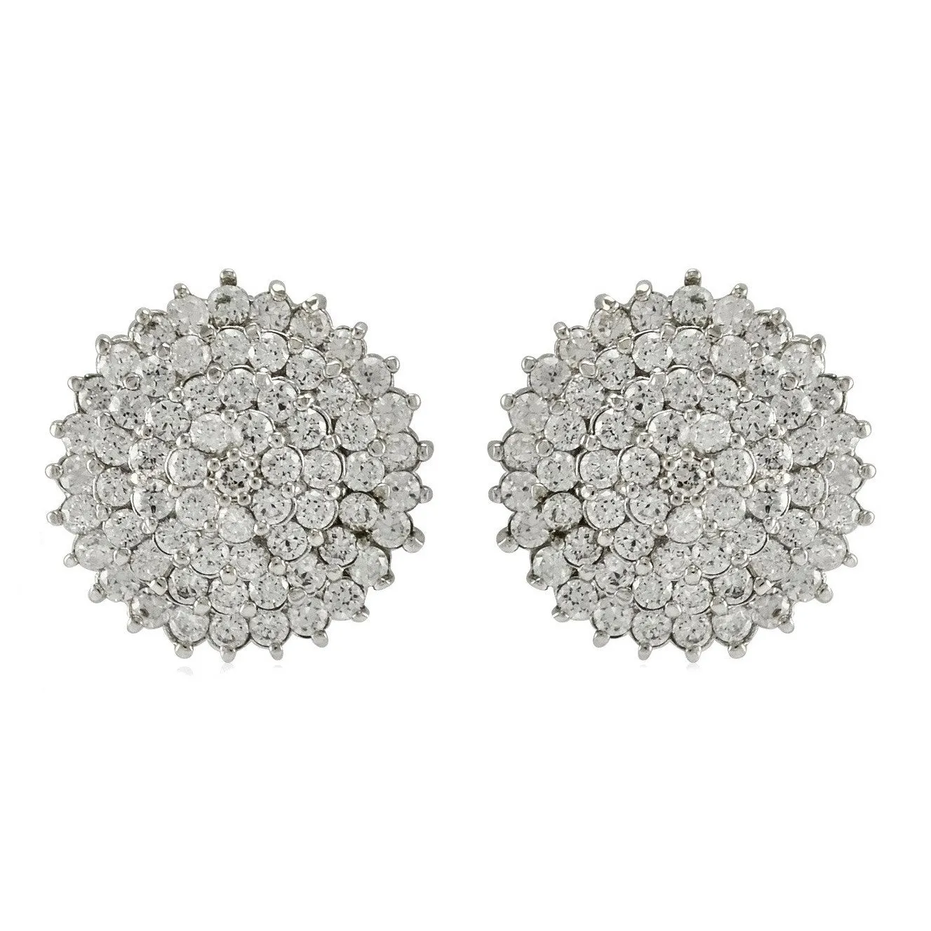 Parley CZ Pave Dome Stud Earrings