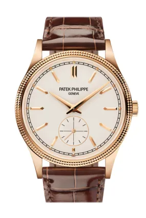 Patek Philippe Calatrava Rose Gold Silver Dial Watch 6119R-001