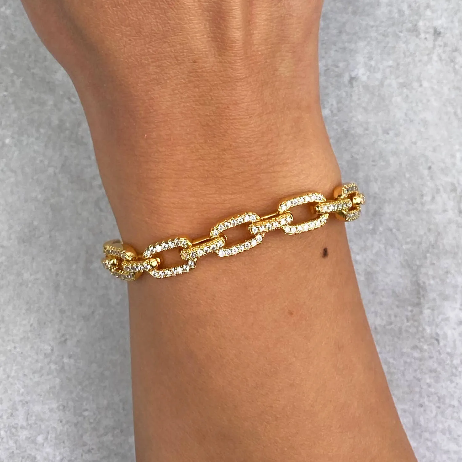 Pavé Chain Link Bracelet