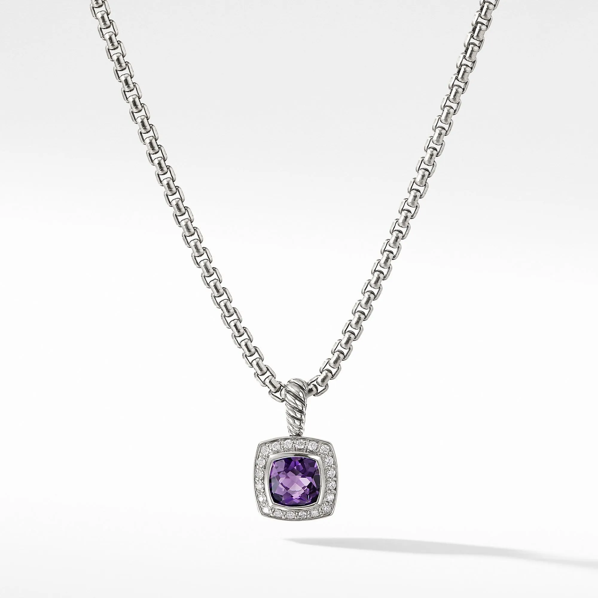 Pendant Necklace with Amethyst and Diamonds