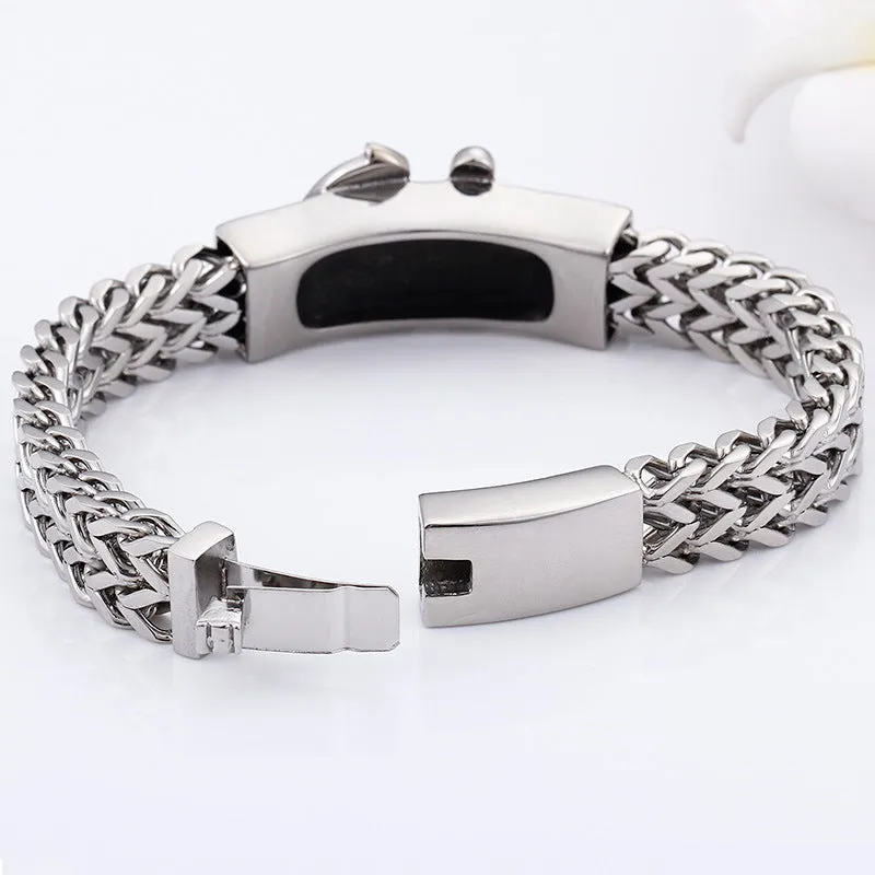 Personalized Creative Punk Style Titanium Steel Men's Bracelet for European and American Fashion