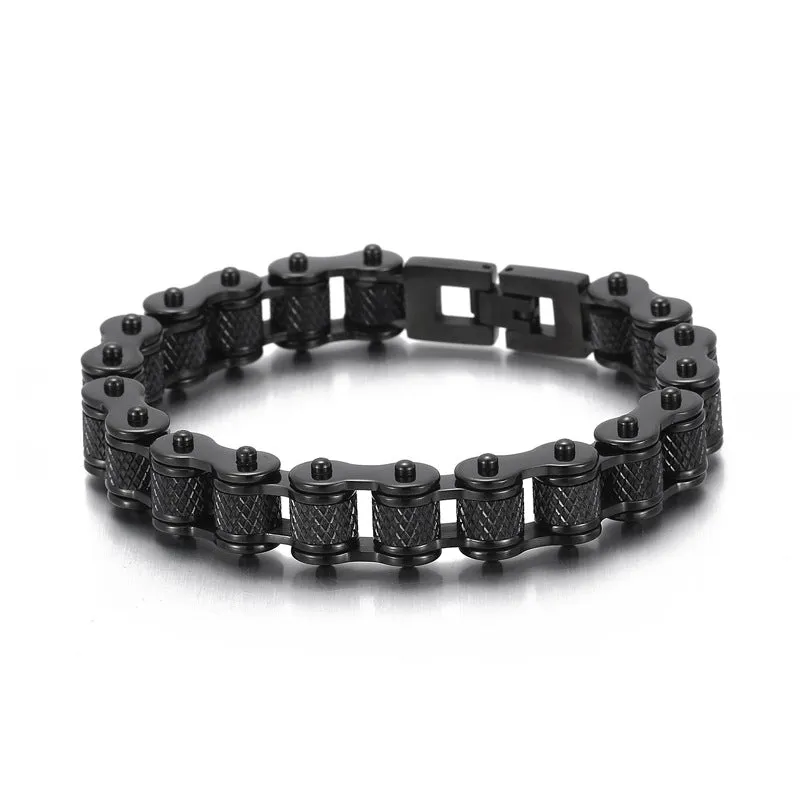 Personalized Titanium Steel Bicycle Chain Bracelet for Men - Trendy Locomotive Accessories