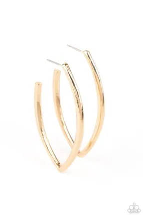 Point-Blank Beautiful Gold Hoop Earrings - Paparazzi Accessories