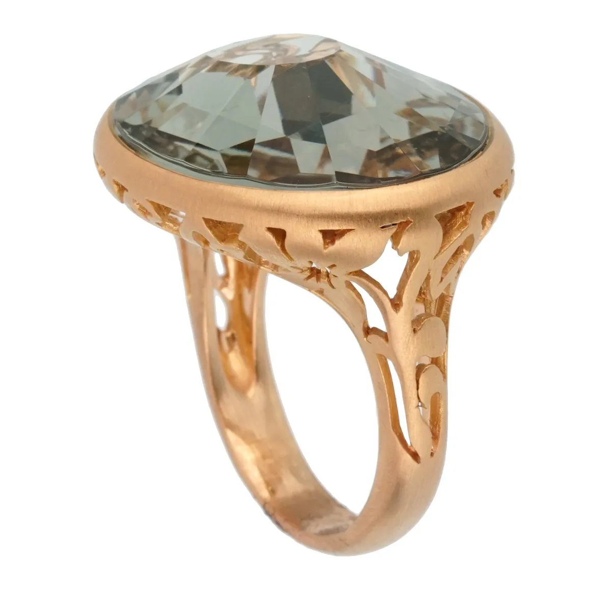 Pomellato 10.19 Carat Prasiolite Cocktail Rose Gold Ring Sz 7