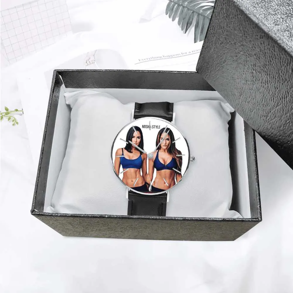 Premium Gift Box Women’s Pointers Leather Quartz Watch