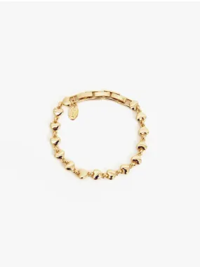 Puff Heart Chain Bracelet - Gold