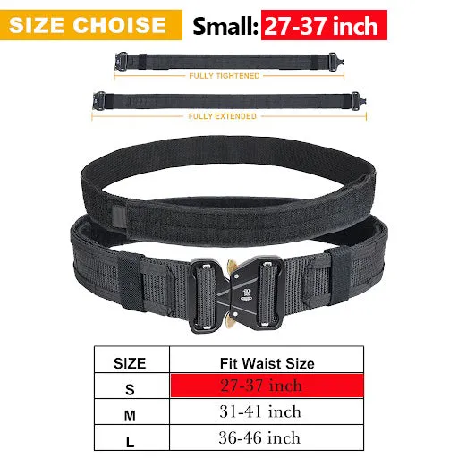 Quick Release 2" Battle Belt Inner Belt and Anti-Slip Pad Heavy Duty Battle Belts