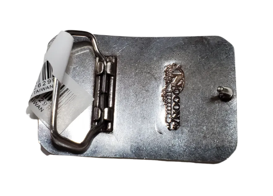 "The Bronc" Antique Silver Western Buckle