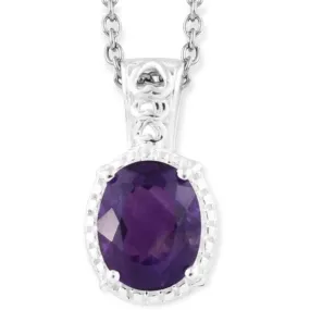 Radiant Purple Amethyst Heart Necklace