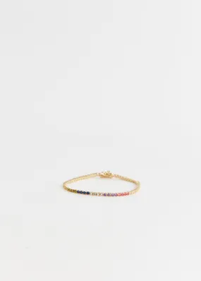 Rainbow Tennis Bracelet