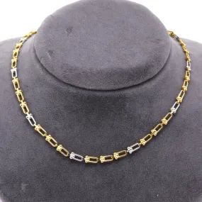 Real Gold GZTF 2 Color Hardware Solid Chain Necklace YW-4566 (40 C.M) CH1254