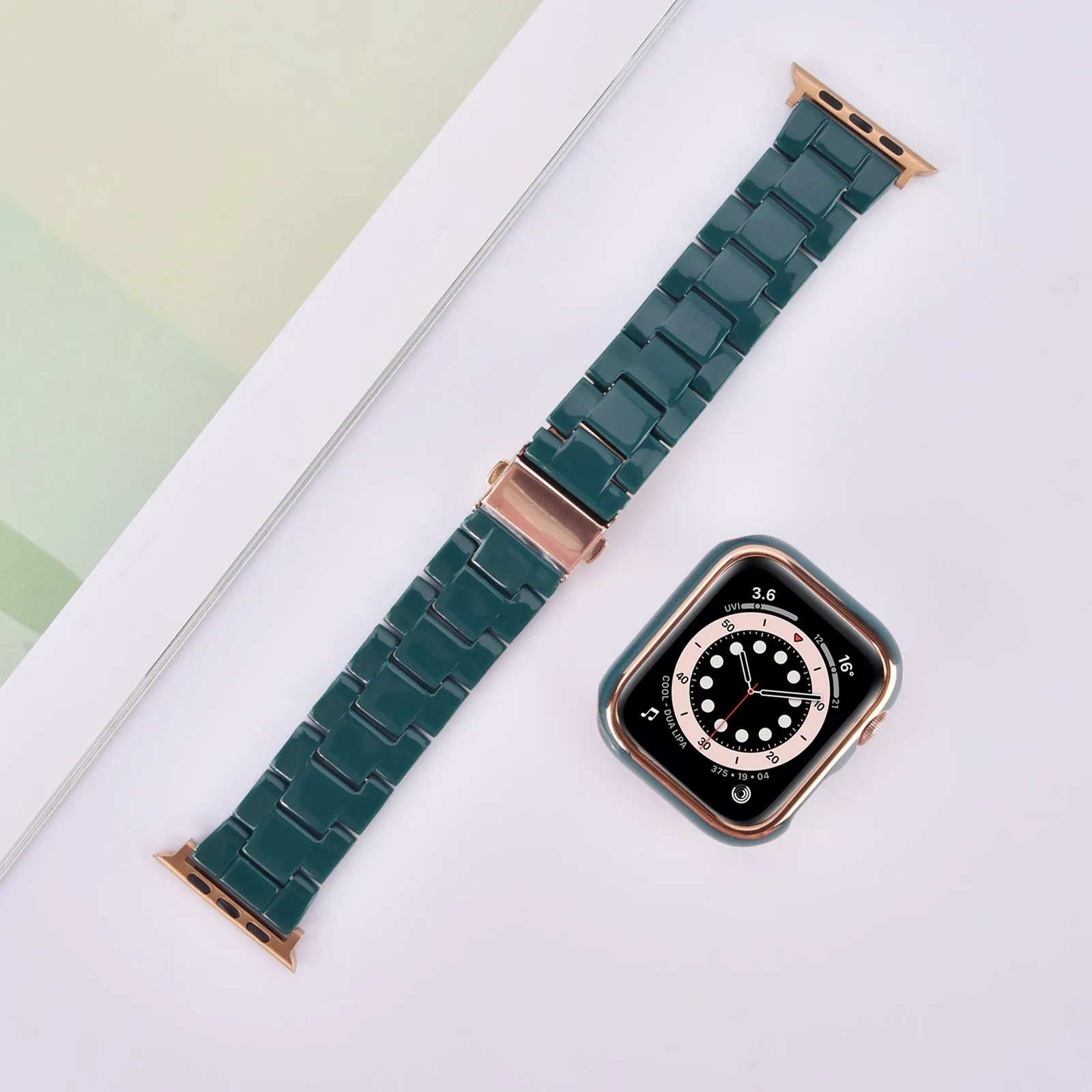 Resin Band with Bumper Case for Apple Watch 40mm & 44mm